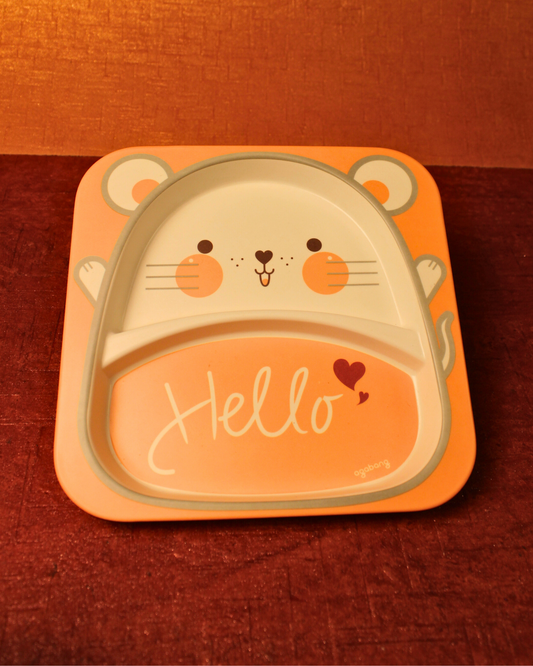 Mooey Mouse Kids Bamboo Dinner Set of 5 | Eco-Friendly | 100% Organic | Stain Resistant | Break Resistant