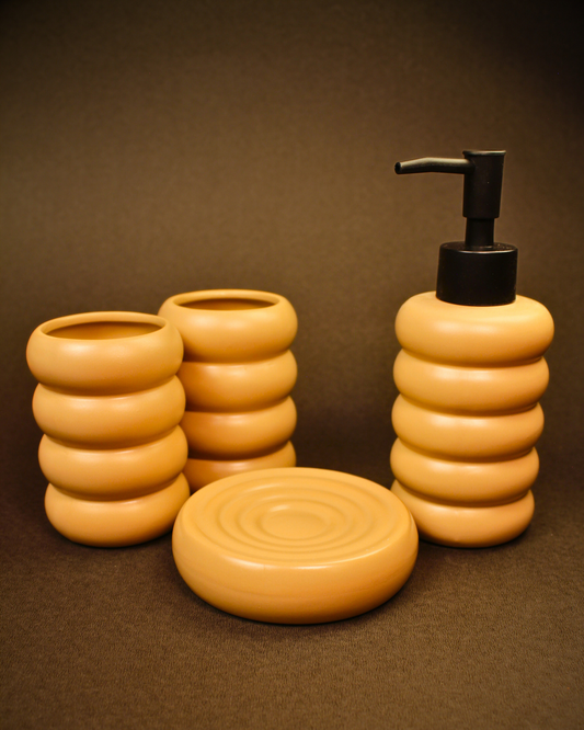 Sahara Cirque Ceramic Bath Set – Set of 4
