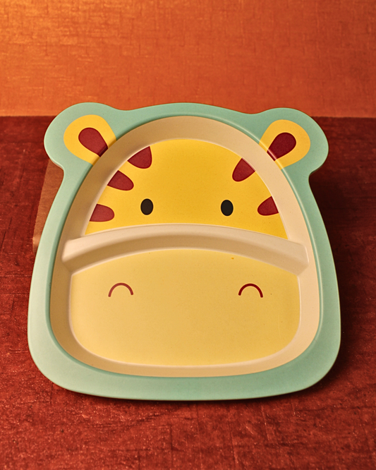 Stretch Giraffe Kids Bamboo Dinner Set of 5 | Eco-Friendly | 100% Organic | Stain Resistant | Break Resistant