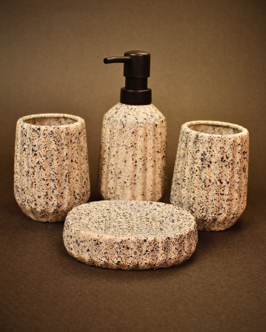 Granite Crumble Bath Set – Set of 4