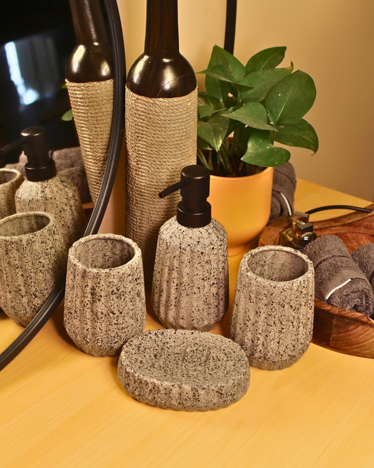 Granite Crumble Bath Set – Set of 4
