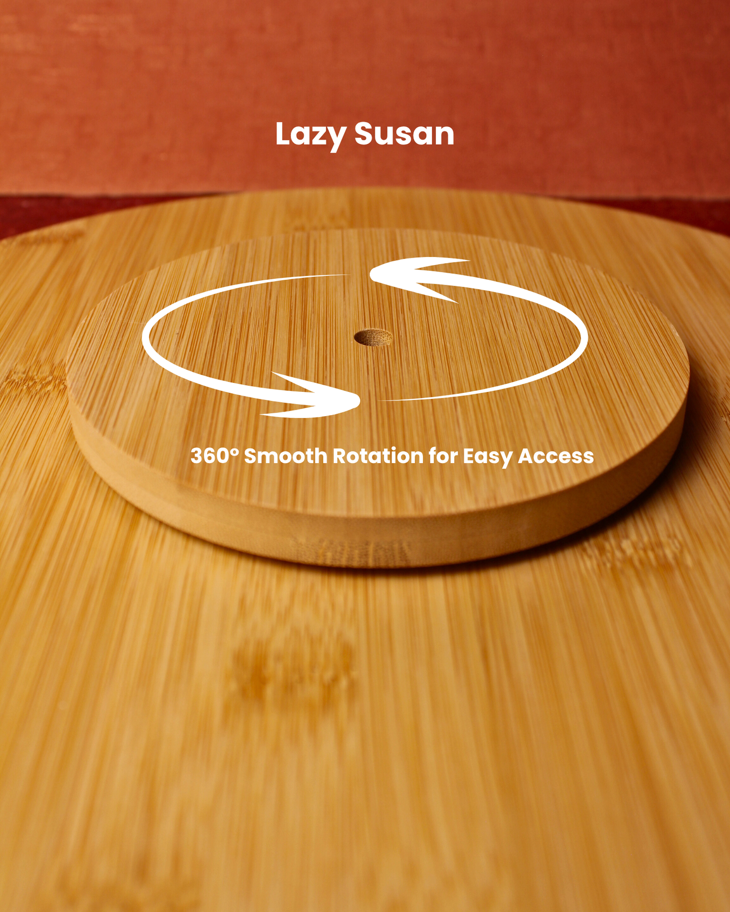 The Mustard & Mist - Ceramic Tea Set - 6 Cups with Lazy Susan (Rotating Tray)