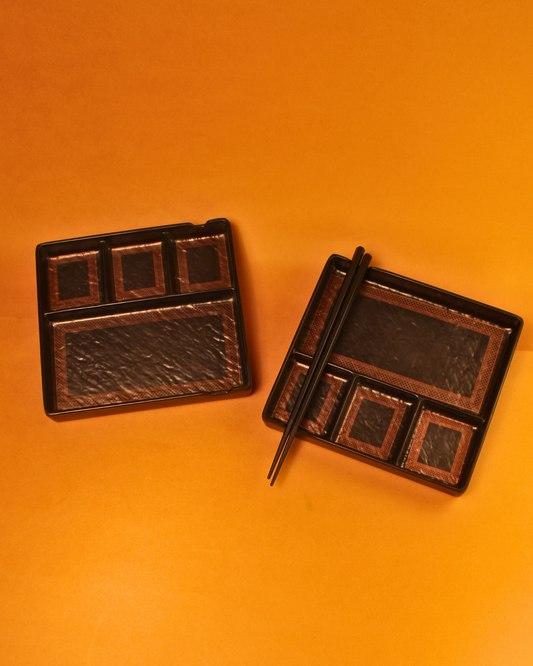 Osaka - Sushi Bento Tray with Chopsticks and set of 4