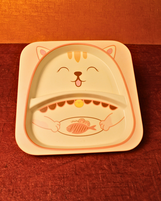 Sunny Kitten Kids Bamboo Dinner Set of 5 | Eco-Friendly | 100% Organic | Stain Resistant | Break Resistant