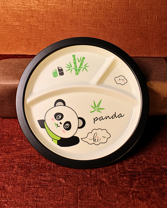 Pandy Panda Kids Bamboo Dinner Set of 5 | Eco-Friendly | 100% Organic | Stain Resistant | Break Resistant