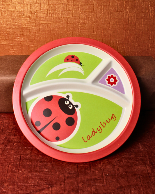 Scuttle Beetle Kids Bamboo Dinner Set of 5 | Eco-Friendly | 100% Organic | Stain Resistant | Break Resistant
